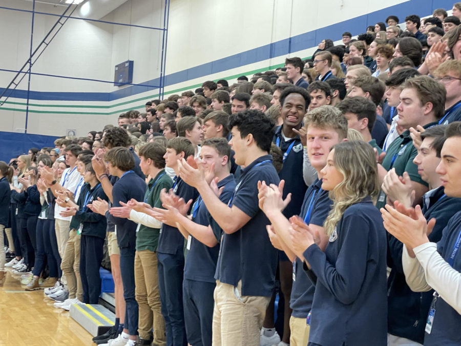 First Pep Assembly of Year--or High School Career--Builds NDA Community