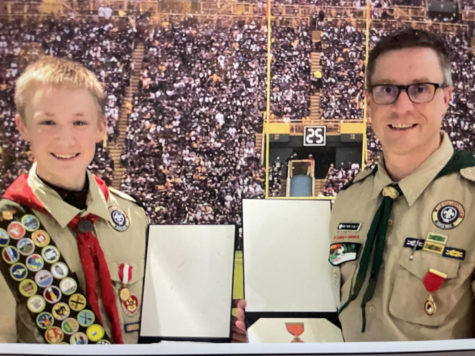 Matt Schultz and Son Receive National Scouting Awards