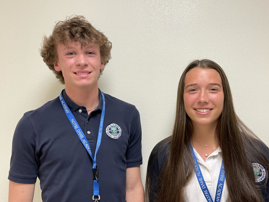 Lachlan Chambers & Camille Broullire Selected as Peer Mentors for Class of 2024