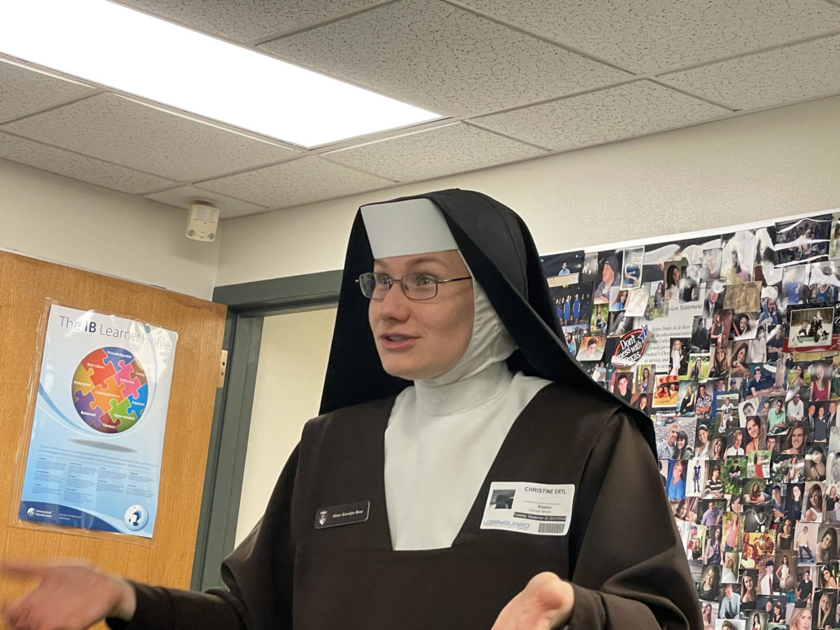 Sister Karolynrose:  I am a Sister because of Notre Dame.